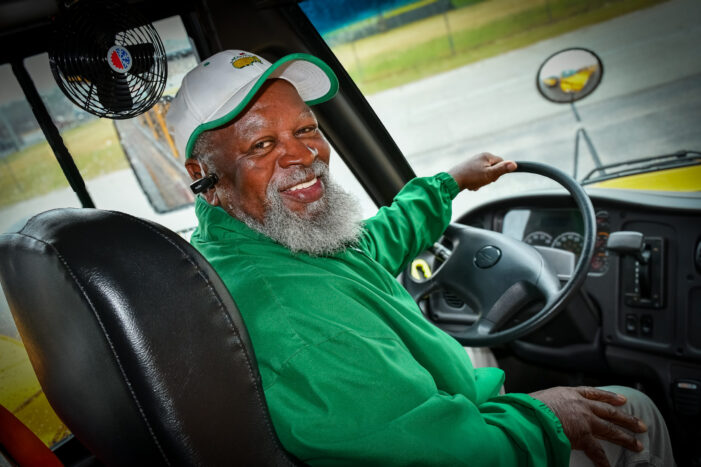 DISTRICT BUS DRIVER RUFUS HILLARY SHARES JOY WHILE SERVING STUDENTS, ENSURING SAFETY